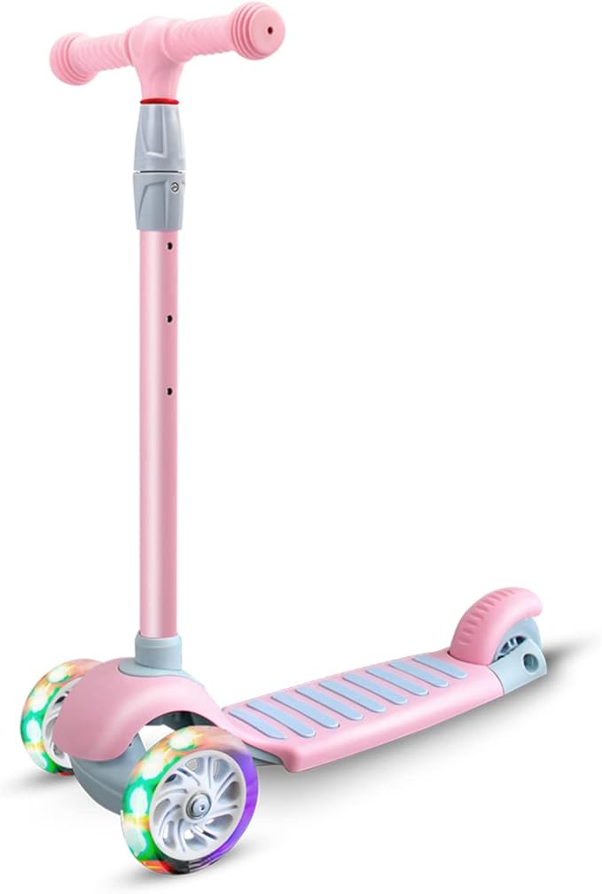 67i Scooter for Kids 3 Wheel Scooter Kids Kick Scooter for Toddler Girls Boys Scooter with Adjustable Height and Light-Up Wheels Scooter for Children Ages 3-12