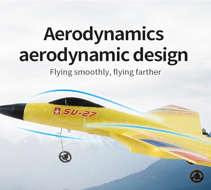 RC Plane,Su-27 Remote Control Airplane,2 Channel 2.4Ghz Remote Control Plane,Comes with 3 Batteries,Air Plane Glider Planes Kids for Boys Girls Adults Beginners