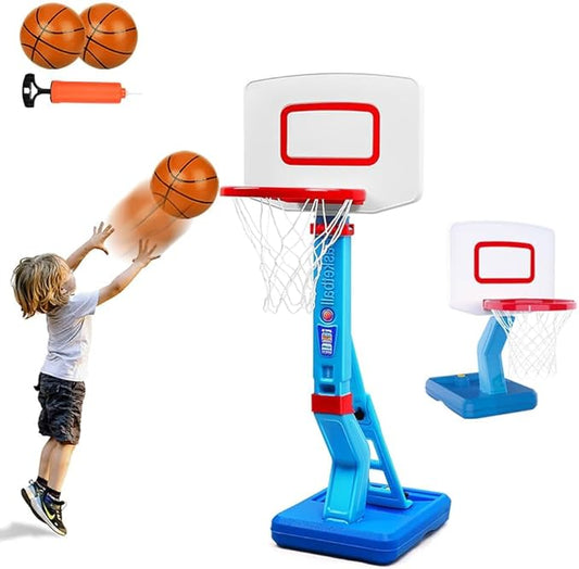 Toddler Basketball Hoop Height Adjustable Kids Basketball Hoop for Indoor Outdoor Play Portable Basketball Goal Poolside for Swimming Pool Basketball Toy for Kids Boys Girls