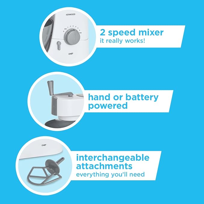 CASDON Kenwood Mixer | Toy Food Mixer for Children Aged 3+ | Perfect for Budding Bakers Who Enjoy Mixing Real Food!