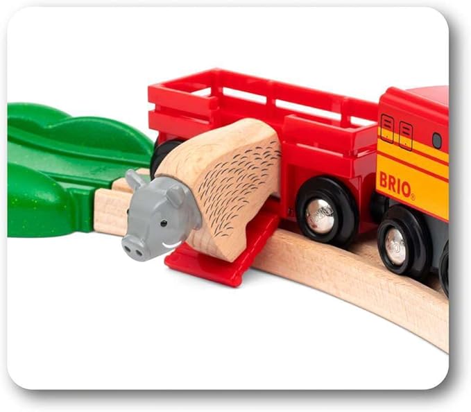 BRIO World 33988 Nordic Animal Set | Premium Wooden Toy Train Set for Kids | Interactive Fun | Compatible with Other BRIO Sets | FSC Certified, Sustainable Toy