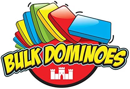 Bulk Dominoes Plastic Bulk 100pcs – Building and Stacking and Chain Reaction Toppling STEAM Toy Blocks for Kids (Ice)