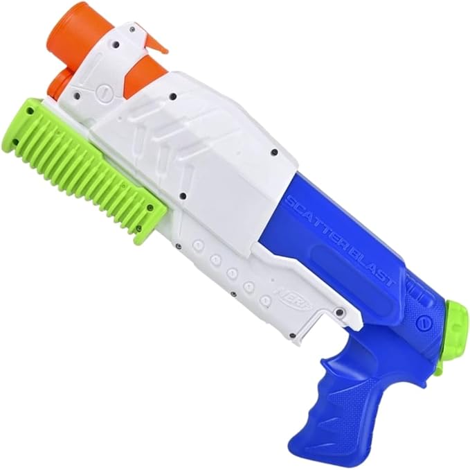 Nerf Super Soaker Scatter Blast Water Blaster, 5 Streams of Water, Pump Action, Kids Outdoor Water Toy, Gifts for 6 Year Old Boys & Girls