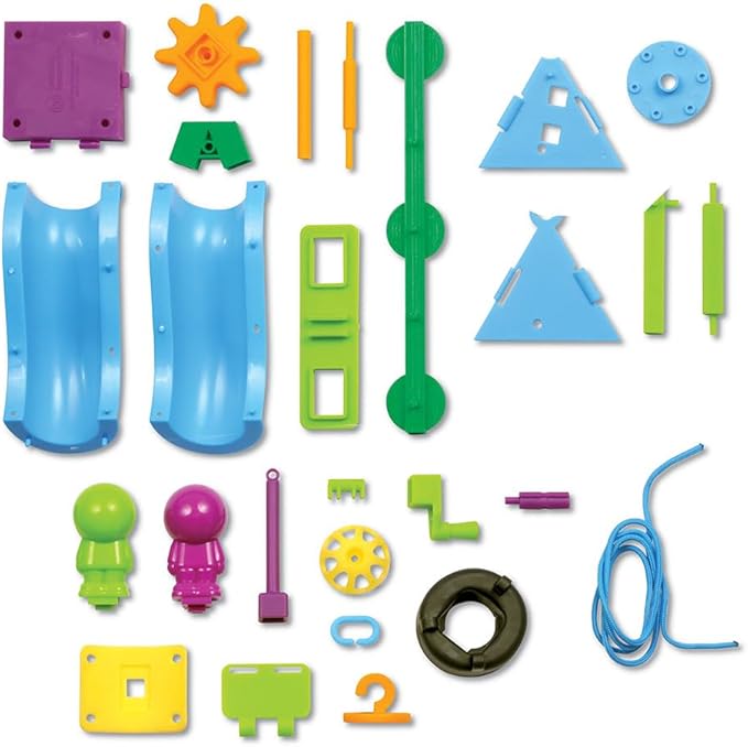 Learning Resources Playground Engineering & Design STEM Set - 104 Pieces, Ages 5+ STEM Toys for Kids, Construction Toys