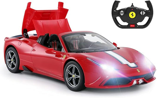 Rastar RC Car | Radio Remote Control Car 1/14 Scale Ferrari 458 Special A, Model Toy Car for Kids, Auto Open & Close, Red