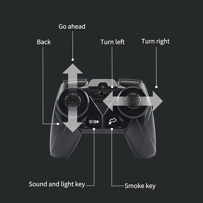 Remote Control Tractor Toy - RC Truck for Kids with Spray Function/LED Light/Realistic Sound, 2 Rechargeable Batteries, Toddlers Farm Vehicle Toys for 3 4 5 6 7 8 Year Old Boys Christmas Birthday Gift