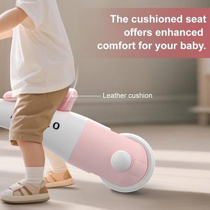 3-Wheel Baby Balance Bike for Toddlers 1-2 Years Old (8-24 Months), Adjustable Seat & Anti-Tip Design, Learning Walker Toy, First Birthday Gift for Boys & Girls