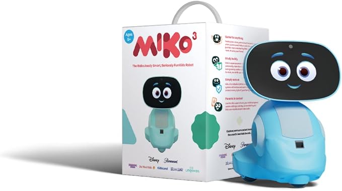 Miko 3: AI-Powered Smart Robot for Kids | STEAM Learning & Educational | Interactive Robot with Learning apps & Unlimited Games | Birthday Gift for Girls & Boys Aged 5-12| Blue.