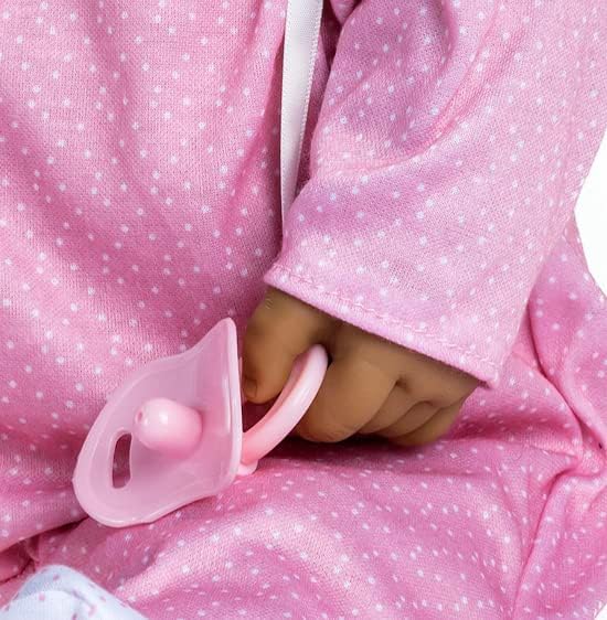 JC Toys La Baby Hispanic 20-inch Small Soft Body Baby Doll La Baby | Washable |Removable Pink and White w/Hat, Pacifier & Magic Bottle | for Children 12 Months +