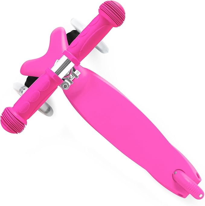 Kids 3-Wheel LED Kick Scooter - Adjustable Height, Lean-to-Steer for Boys & Girls Ages 3-8