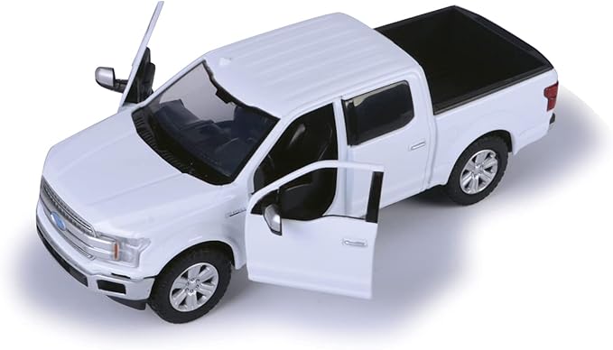 Motor Max 2019 Ford F-150 Lariat Crew Cab Pickup Truck, White 79363WH - 1/27 Scale Diecast Model Toy Car,unisex-children