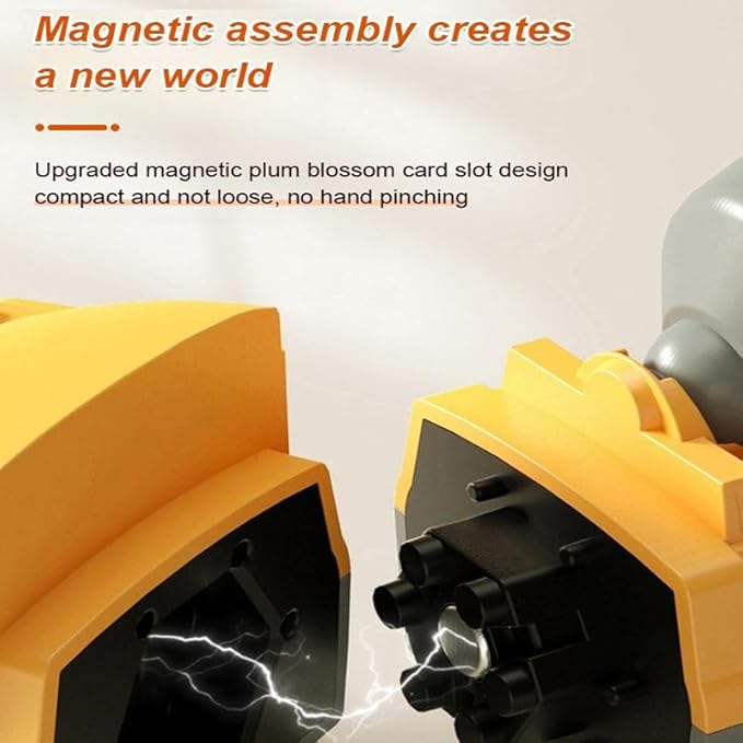 Magnetic Transform Engineering Car Assembled Toys with Storage Box, Toys for Toddlers 3-4 Magnetic Blocks for Kids Age 3-5 4-8 Outdoor Toddler Activities Toys (Engineering Series (35 Pieces))