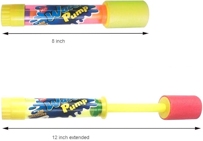 24 Bulk Pack Water Blaster - 8.5" Clear Plastic Water Guns -Summer Party Favor Water Soakers - Water Shooter- Swimming Pool Beach Water Toy for Kids