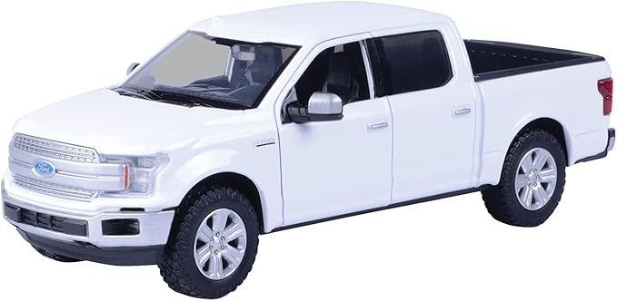 Motor Max 2019 Ford F-150 Lariat Crew Cab Pickup Truck, White 79363WH - 1/27 Scale Diecast Model Toy Car,unisex-children