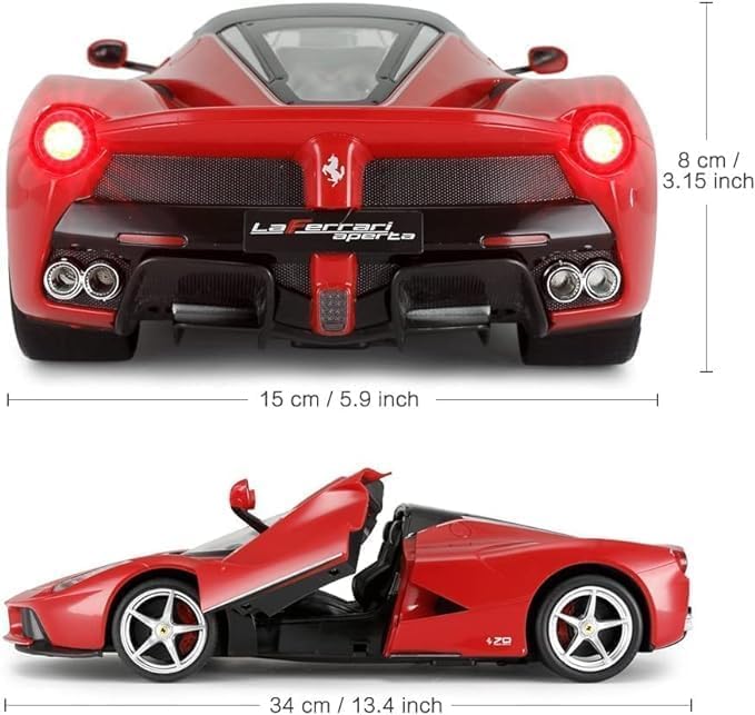 100 CLASSIC Officially Licensed RC Ferrari LaFerrari Remote Control RC Car Series 1:14 Scale Full Function Electric Sport Racing Hobby Toy Car (75800Red, 1:14)