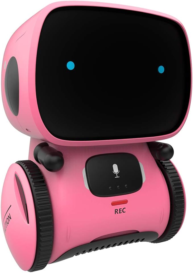 98K Kids Robot Toys for Girls and Boys, Voice Control and Touch Sensor Interactive Smart Talking Robots Intelligent Partner and Teacher with Singing, Dancing, Repeating, Toy Gifts for Kid Age 3 and Up