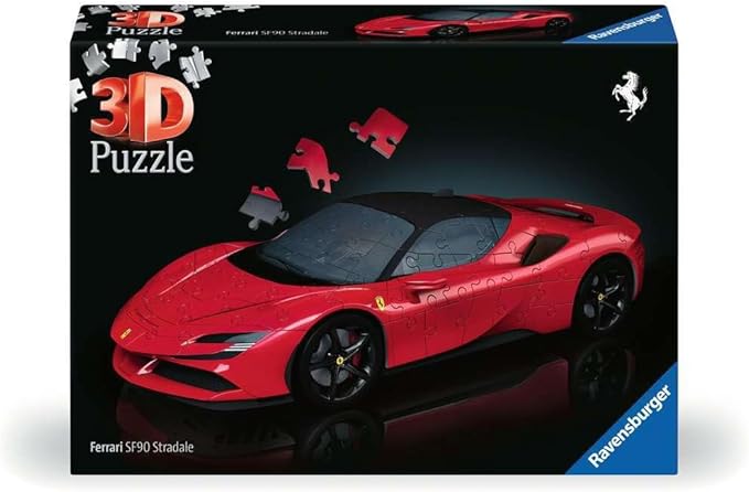 Ravensburger Ferrari SF90 Stradale 108 Piece 3D Jigsaw Puzzle for Adults and Kids - 11576 - Great Gift for Any Birthday, Holiday, or Special Occasion