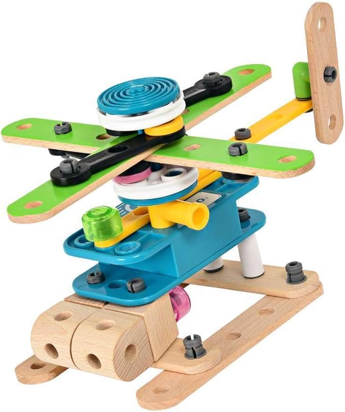 BRIO Builder 34591 - Builder Motor Set - 120 Piece Construction Set STEM Toy with Wood and Plastic Pieces and a Motor for Kids Age 3 and Up