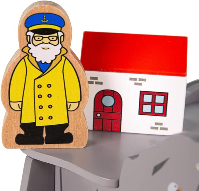 Bigjigs Rail, Lighthouse 4-Way Tunnel, Wooden Toys, Bigjigs Train Accessories, Train Tunnel, Wooden Train Set, Wooden Railway, Wooden Train Track Accessories, Tunnel for Kids