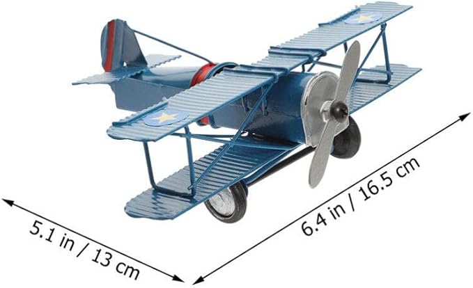 Garneck Kids 6 Pcs Airplane Model Ornament Iron Painted Small Plane Office Decor