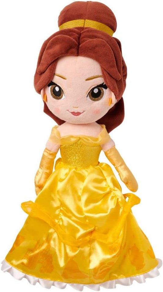 Disney Store Official Princess Plush Doll, Belle from Beauty and The Beast, Medium 14 Inches, Soft Plushy with Embroidered Features, Princess Toys for Girls, Disney Dolls, Stuffed Animals for Girls