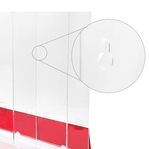 CiaoHER Large Wall Mount Acrylic Safety Glasses Dispenser, 2 Compartment