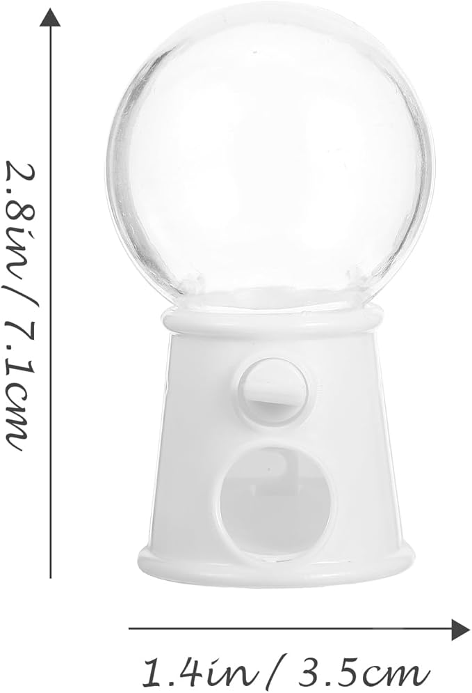 Garneck 48 Pcs Mini Machine Cute Gumball Machine Kids Party Toys Jelly Candy Arcade Game Machine Mini Candy Dispenser Valentine Candy for Snack Child Plastic Personality White, Whitex4pcs, 12RF23152R