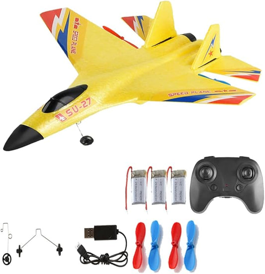 RC Plane,Su-27 Remote Control Airplane,2 Channel 2.4Ghz Remote Control Plane,Comes with 3 Batteries,Air Plane Glider Planes Kids for Boys Girls Adults Beginners