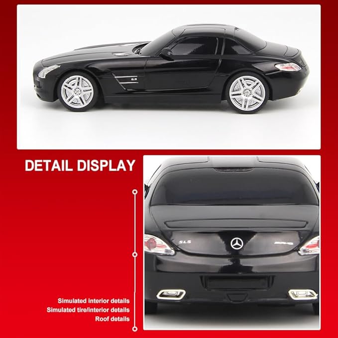 Vinie Remote Control Car for Boys, RC Cars Mercedes Benz SLS, 1:24 Scale Officially Licensed Kids Toys, Drift Car with Cool Led Lights, 4 5 6 7 8 9 10 11 12 Year Old Boy Birthday Gift (Red)