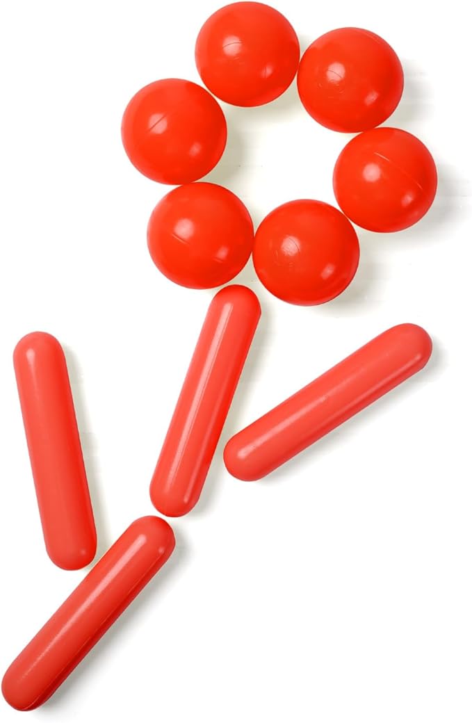 STARBOLO Ball Pit Balls for Kids- 120pcs Crush Proof Plastic Toy Balls for Toddler Ball Pit, Ball Pit Play Tent, Baby Pool Water Toys, Party Decoration, Photo Props (Red)