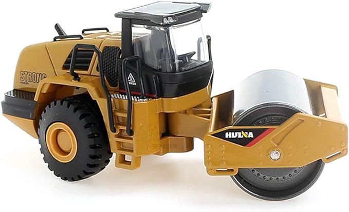 Ailejia 1/50 Scale Diecast Road Roller Toy Models Construction Vehicle Model Grader Engineering Road Planer Vehicle Toys for Kids (Road Roller)
