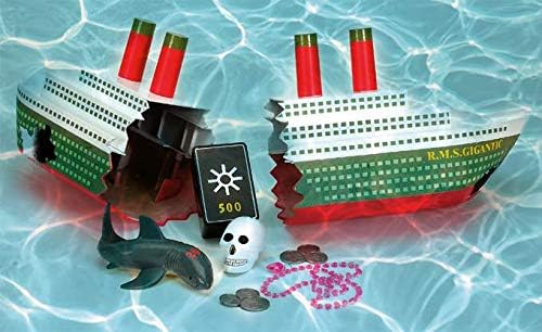 SWIMLINE Titanic Themed Dive Toy Sinking Ship Hidden Treasure Combo Pack Catch And Retrieval Cruise Ship Game For Swimming Pool & Bath Tub For Kids Multi Color Rings Underwater Dive Practice Education