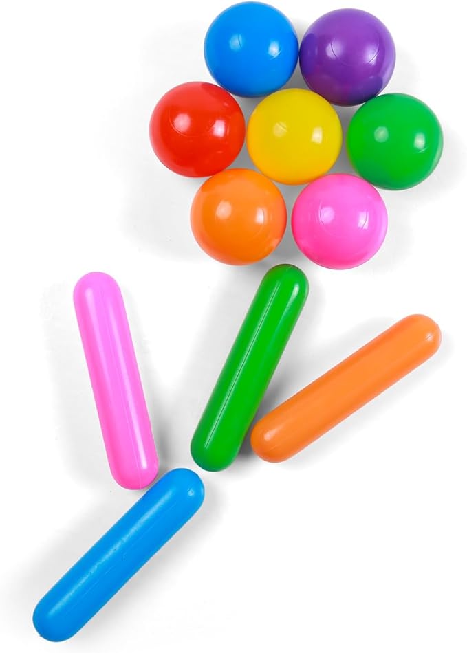 STARBOLO Ball Pit Balls for Kids -Pack of 150 Colorful Ball Pit Balls Crush Proof Plastic Toy Balls for Toddlers Ball Pit, Ball Pit Play Tent, Baby Pool Water Toys