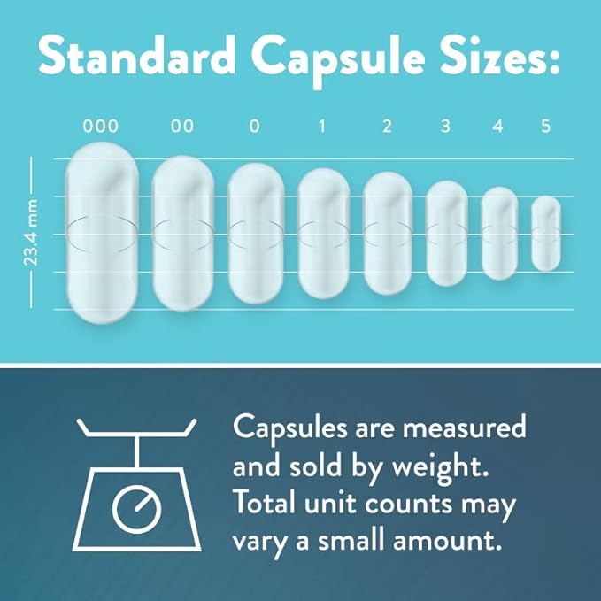 PureCaps USA - Empty Vegetarian and Vegan Pill Capsules Size 0 | 5,000 Separated Pills| Clear| Non-GMO Certified | SLS, Gluten, Preservative Free