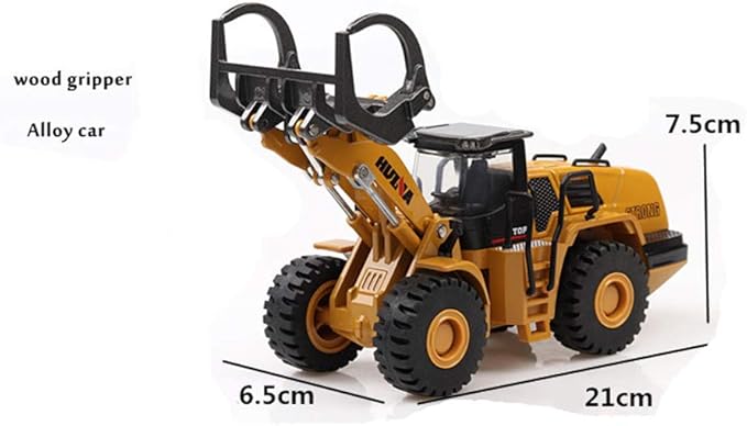 Ailejia 1/50 Scale Diecast Wood Grab Construction Vehicle Toys Timber Grab Truck Heavy Wooden/Building Articulated Alloy Construction Vehicle Model Engineering Car Toy boy Gift (Wood Grab)