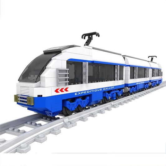 Retro Transportation Train Station Building Blocks Toy City Train Set Steam Cargo Railway Station Model Building Blocks Brick Tracks Rail Kits Carriage Kid Toy 681PCS
