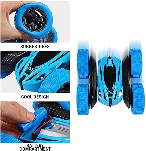 Remote Control Car RC Stunt Car Toy, Double Sided 360°Rotating Tumbling Rechargeable Car, High Speed 2.4Ghz Remote Control Race Car, 4WD Off Road Vehicle, 3D Deformation Car 1:24, Great Gift for Kids