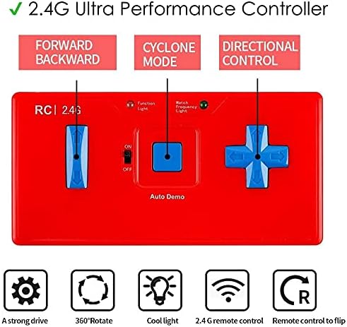 Haktoys 2-Pack Mini RC Stunt Cars – Double-Sided Rechargeable Remote Control Flip Vehicles, AWD Rotating & Tumbling Toy Cars for Kids Boys Girls, 2.4GHz for Dual Play