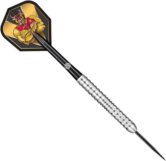 Shot! Darts Steel Tip, Michael Smith Bully Boy Precision (22g/23g/24g/25g), 90% Tungsten Barrel, Handcrafted Professional Dart Set & Flights Made in New Zealand, Metal Tip for Bristle Dartboard