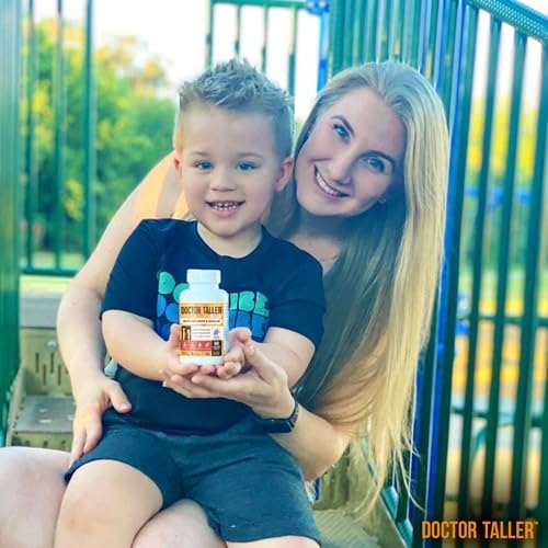 Doctor Taller Kids - Kids Multivitamins, Toddler Vitamins - Support Bone Strength, Enhanced Immunity with Calcium, Multivitamins for Ages 2 to 9 - Grape Flavor - 90 Vegan Chewable Tablets | 1 Pack