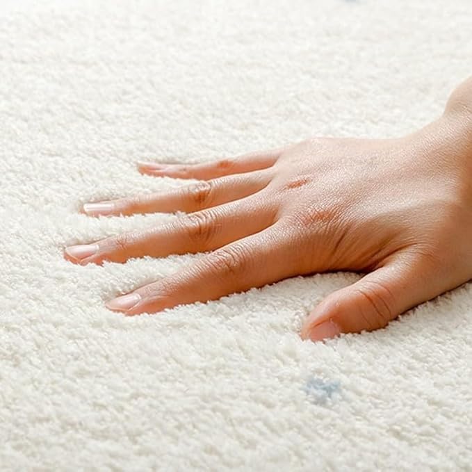 Poowe Kids Play Mat Baby Nursery Rug Round Educational Alphabet Soft Area Rug Non Slip for Children Toddlers Bedroom (Round 39.4", Butterfly Line)