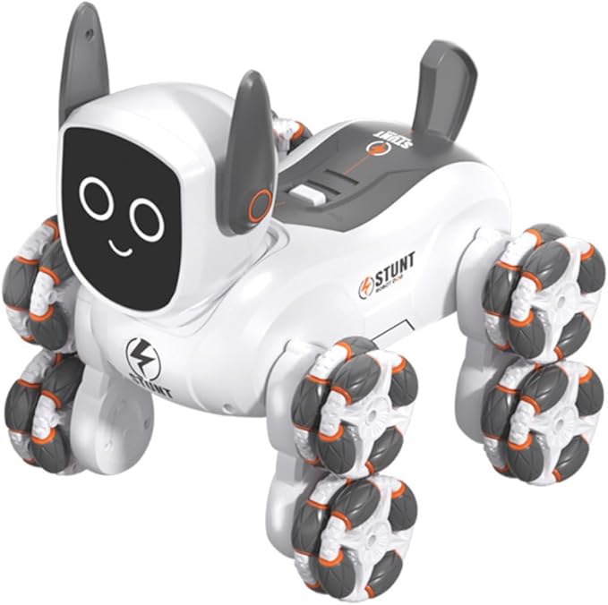 4WD Stunt Remote Control Robot, Multi Function RC Car Toys for Kids, Eight Wheeled Robot Dog with Music & Light, Children Birthday Gift for 8+ Years Old Kids