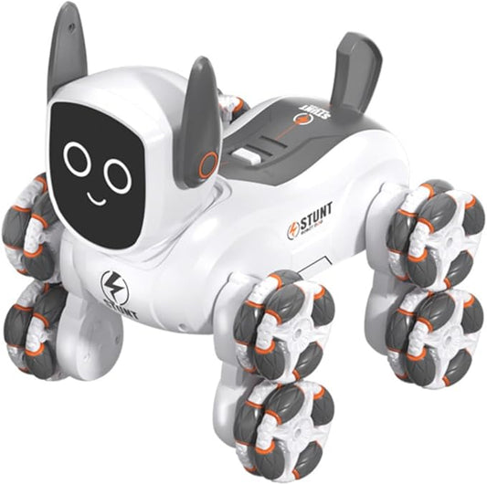 4WD Stunt Remote Control Robot, Multi Function RC Car Toys for Kids, Eight Wheeled Robot Dog with Music & Light, Children Birthday Gift for 8+ Years Old Kids