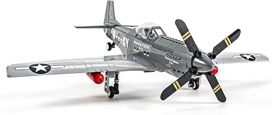 DAHONPA P51 Fighter Military Army Airplane Building Bricks Set, 258 Pieces Air-Force Build Blocks Toy, Gift for Kid and Adult