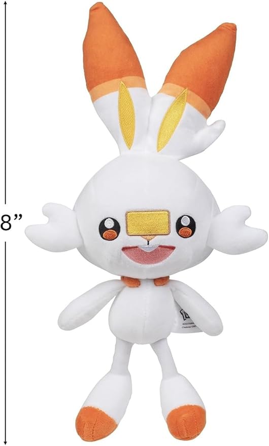 Pokemon 8" Grookey, Sobble, & Scorbunny Value Pack 3-Plush - Officially Licensed - Sword & Shield Galar Starter Set - Authentic Soft Stuffed Animal Toy - Gift for Kids, Boys, Girls