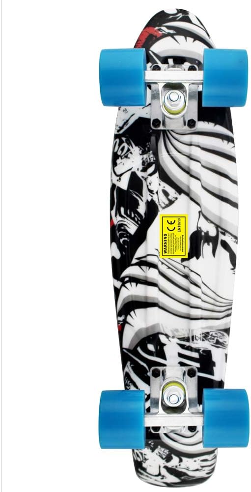 Skateboards Complete 22 Inch Mini Cruiser Retro Skateboard for Kids Boys Youths Beginners