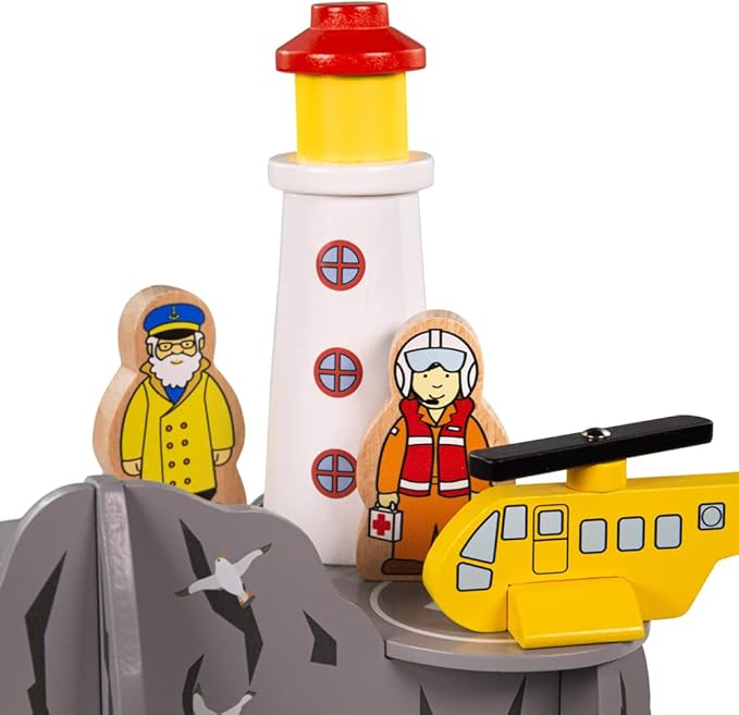 Bigjigs Rail, Lighthouse 4-Way Tunnel, Wooden Toys, Bigjigs Train Accessories, Train Tunnel, Wooden Train Set, Wooden Railway, Wooden Train Track Accessories, Tunnel for Kids