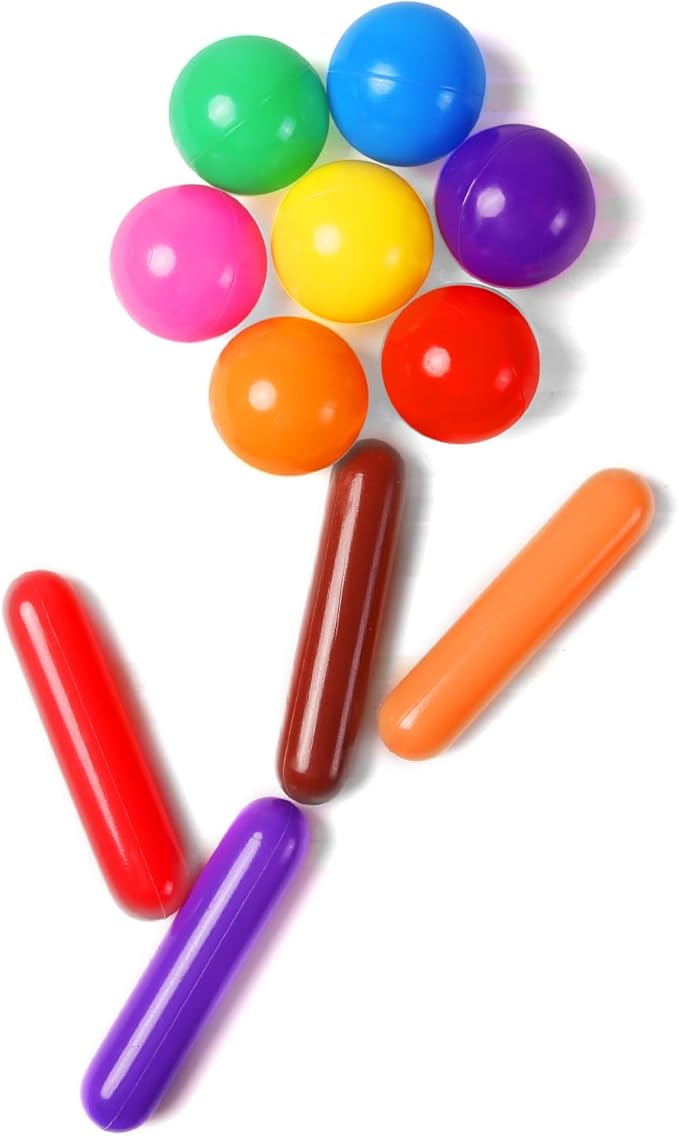 STARBOLO Ball Pit Balls for Kids- 120pcs Crush Proof Plastic Toy Balls for Toddler Ball Pit, Ball Pit Play Tent, Baby Pool Water Toys, Kiddie Pool, Party Decoration, Photo Props(8 Colors)