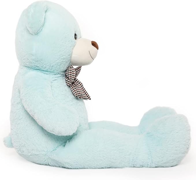 MorisMos Bow Tie Giant Teddy Bear 4 Feet, 47inch Big Teddy Bear Stuffed Animal Plush for Girlfriend, Boyfriend, Light Blue