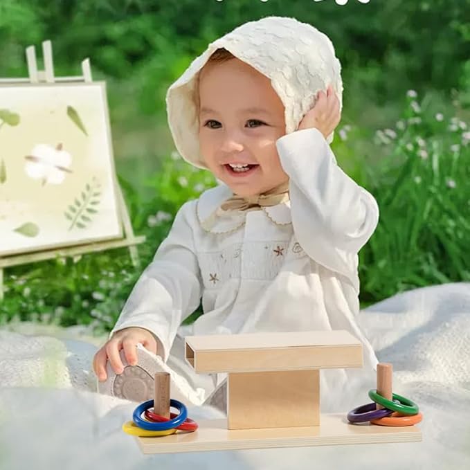 Adena Montessori Play Kit for 22-24 Months Baby,7 in 1 Learning Educational Toys for Toddler,Include Geo Shapes Puzzle,Montessori Cylinder Blocks and More,Christmas Birthday Gift for Boys Girl